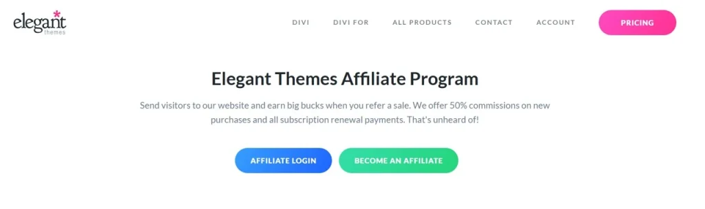 Elegant Themes Recurring Affiliate Programs