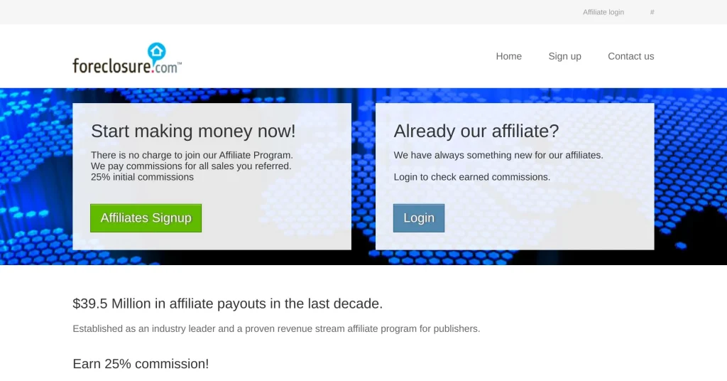 Foreclosure Real Estate Affiliate Programs