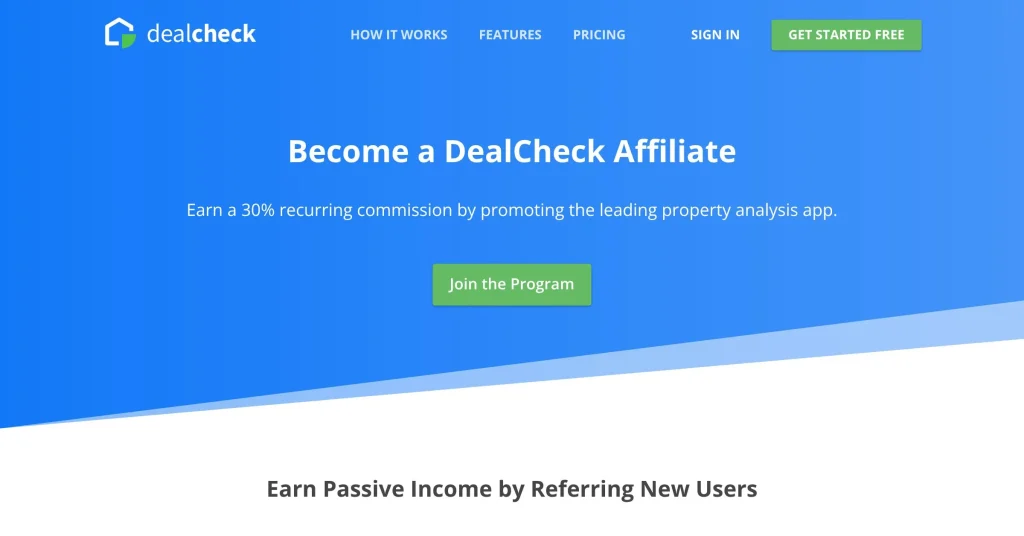 Dealcheck Real Estate Affiliate Programs