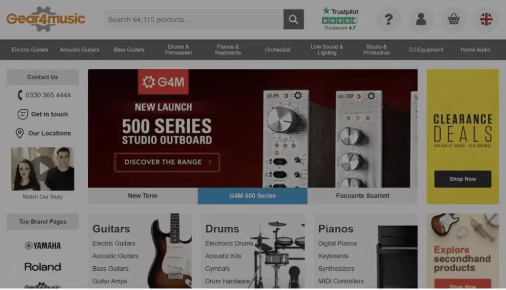 Gear 4Music Programas de Afiliados de Música