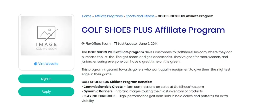 Golf Shoes Golf Affiliate Programs