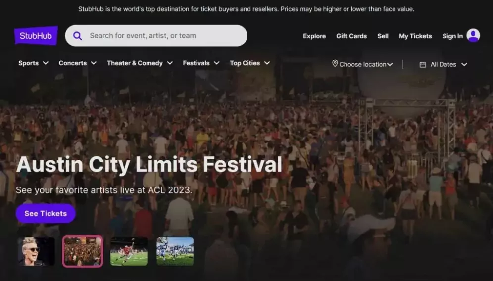 StubHub Programas de Afiliados de Música