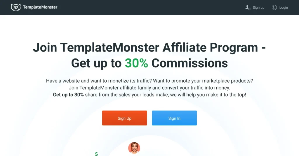 TemplateMonster Best Affiliate Programs for Beginners Without a Website