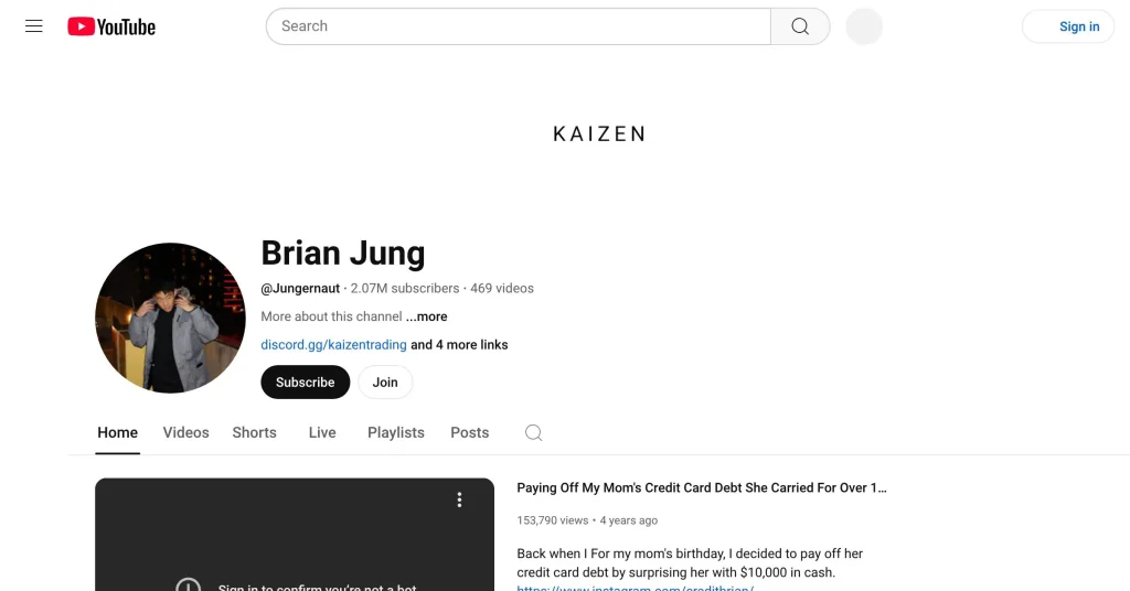 Brian Jung Crypto YouTube Channels