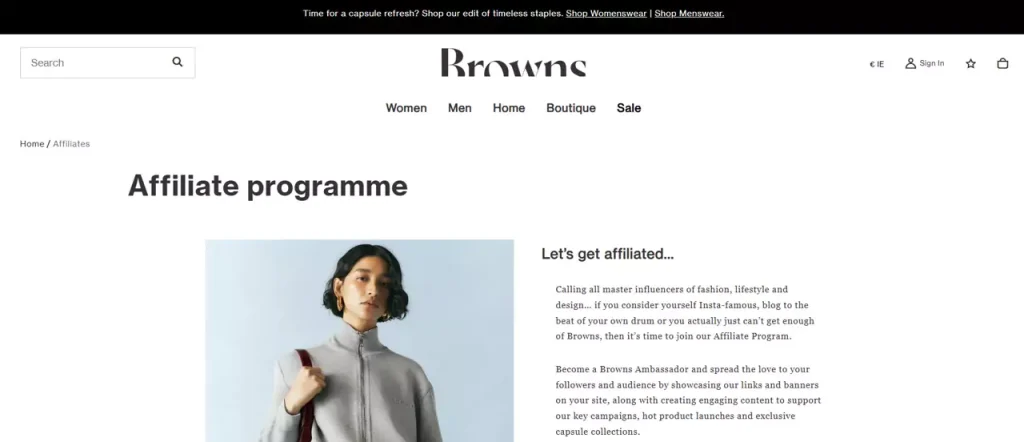 Brown Fashion Affiliate Programs