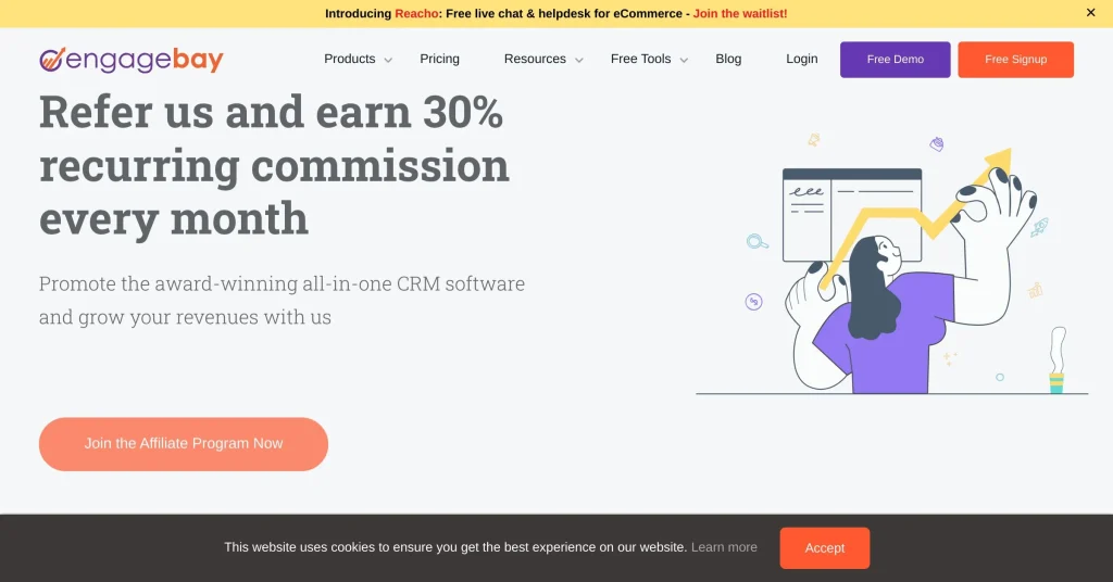 Engage Bay Best Affiliate Programs for Beginners Without a Website