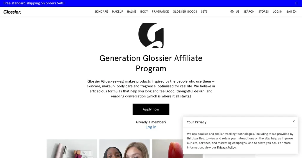Glossier Programas de Afiliados de Belleza