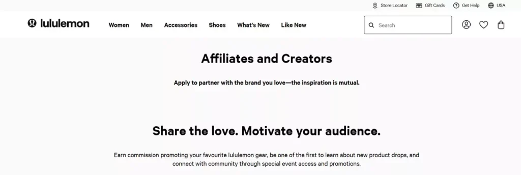 Lululemon Fashion Affiliate Programs