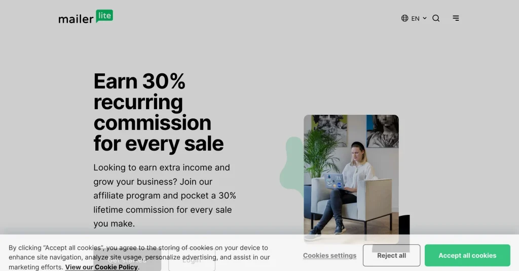 MailerLite Best Affiliate Programs for Beginners Without a Website