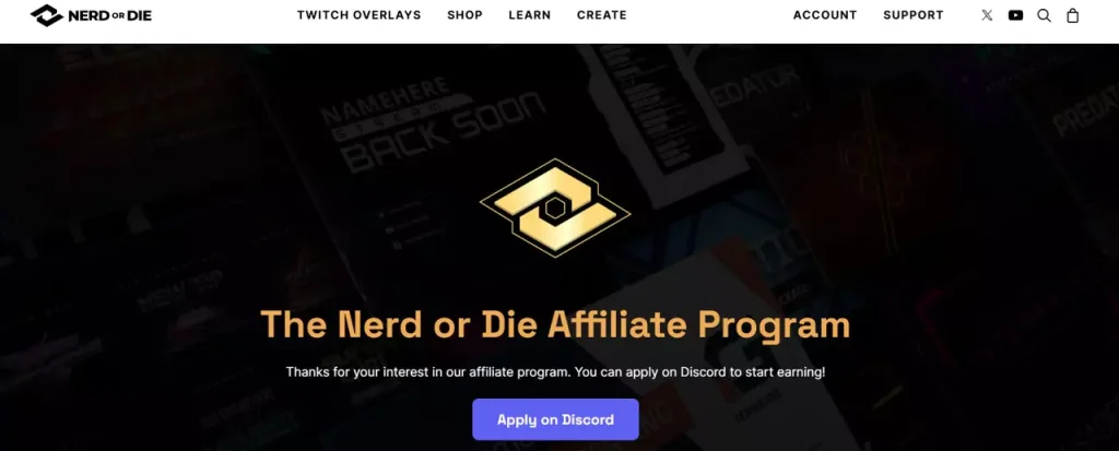 Nerd or Die Gaming Affiliate Programs