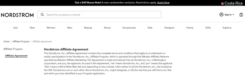 Nordstrom Fashion Affiliate Programs