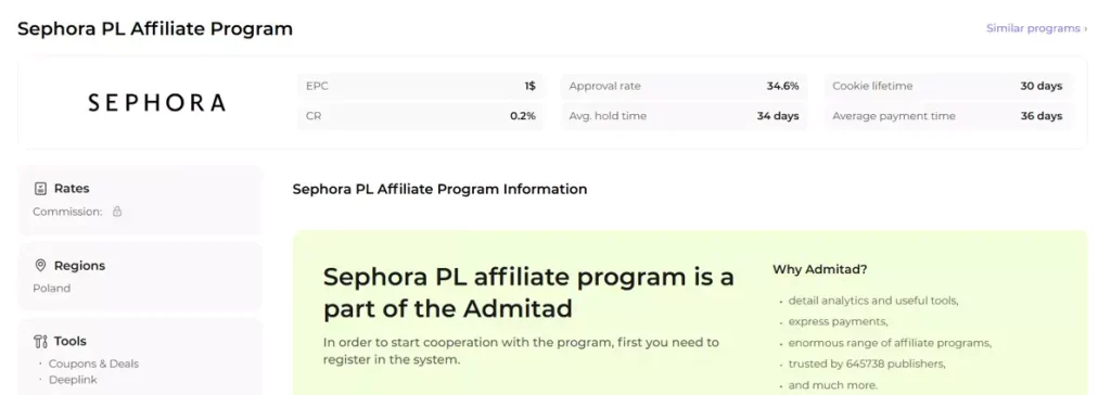 Sephora Programas de Afiliados de Belleza