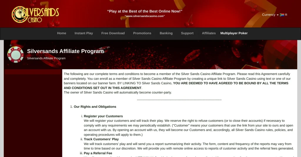 Silver Sands Casino Affiilate Programs