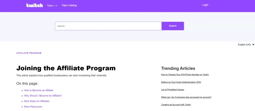 Twitch Gaming Affiliate Programs