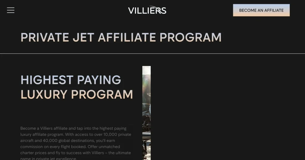 Villiers Programas de Afiliados de Alto Ticket para Principiantes