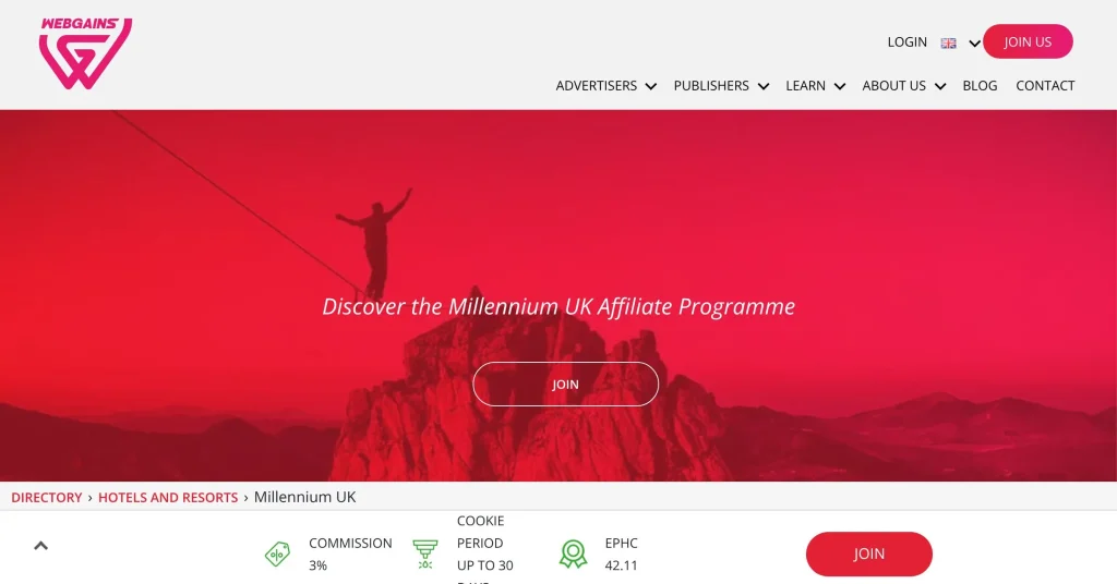 Millenium  UK Programas de Afiliados de Hoteles