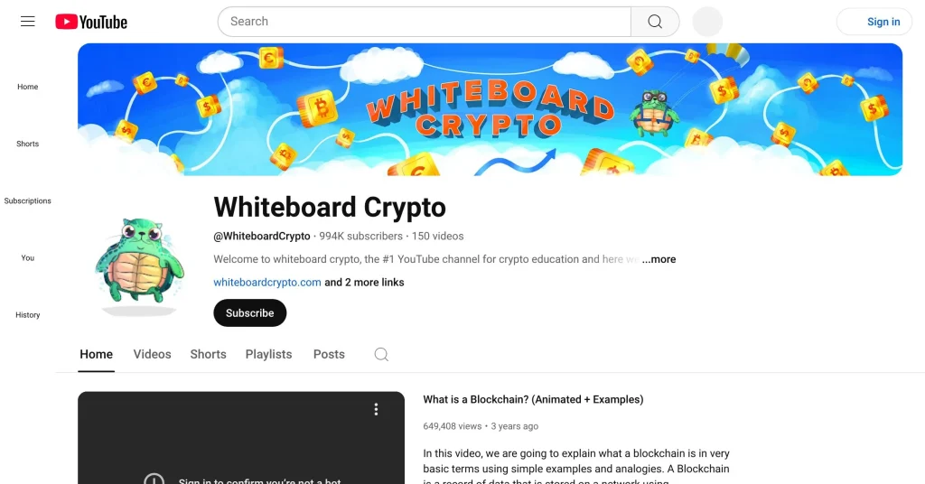 Whiteboard Crypto YouTube Channels