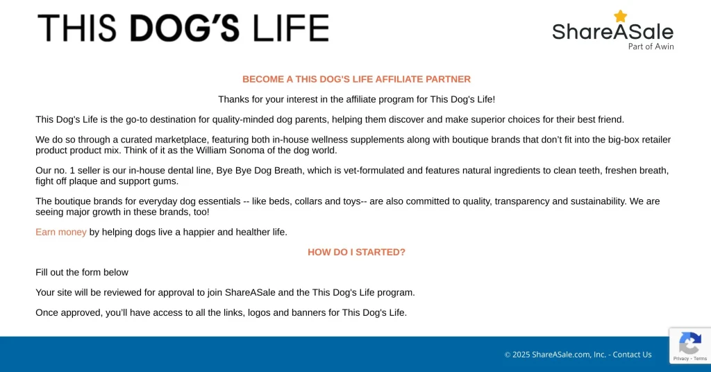This Dogs Life Programas de Afiliados de Perros