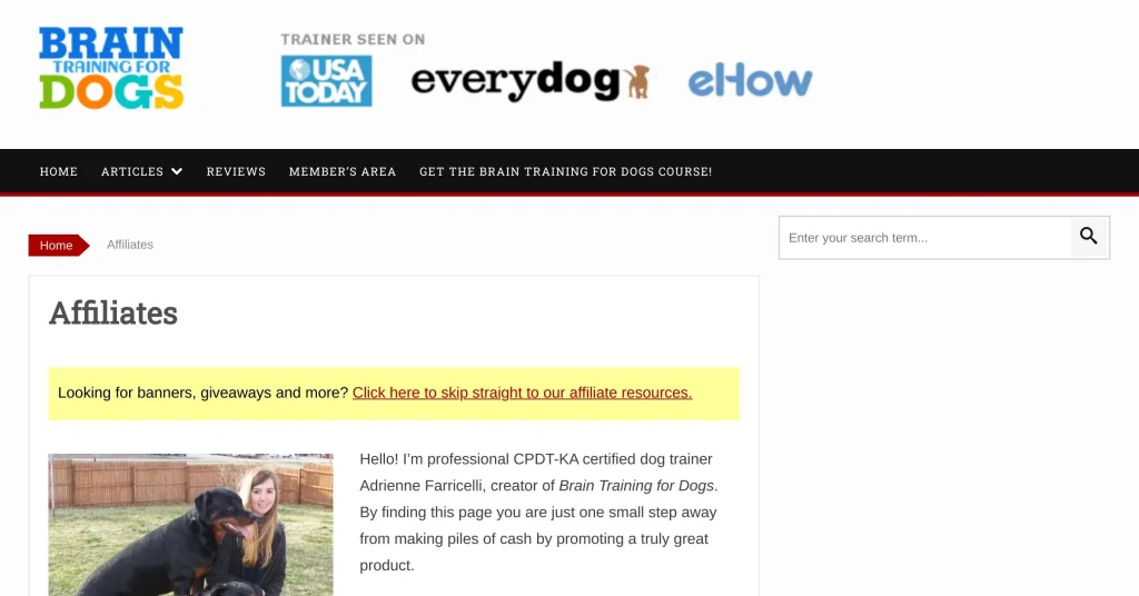 Brain Training Programas de Afiliados de Perros