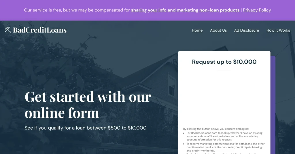 BadCredit Mejores Programas de Afiliados de Préstamos