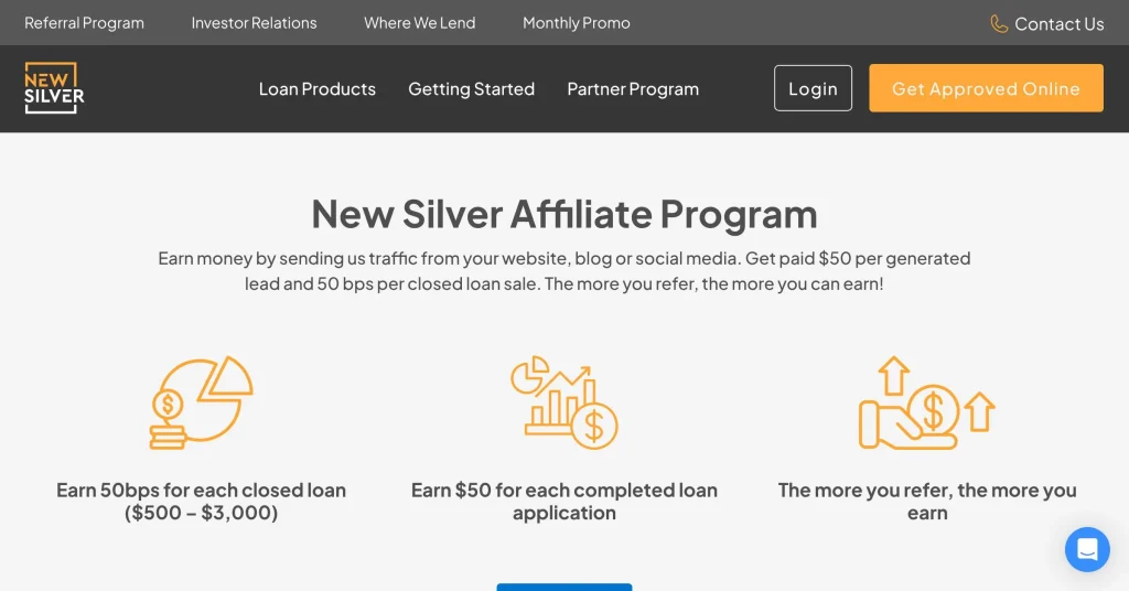 New Silver Mejores Programas de Afiliados de Préstamos