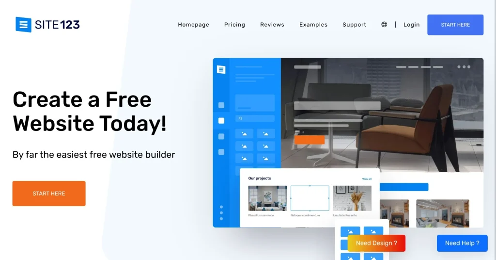 Site 123 best website builder for affiliate marketing